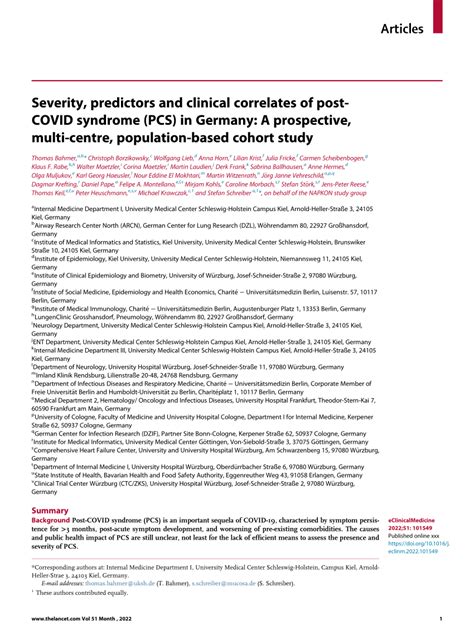 Severity, predictors and clinical correlates of Post